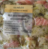 Poêlée duo de poisson au pesto vert et légumes marinés