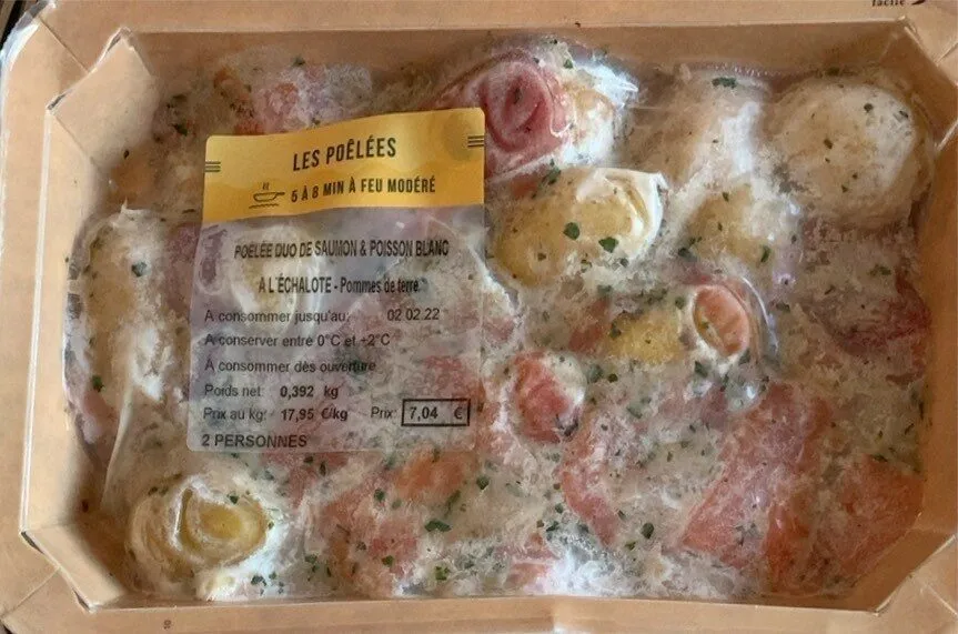 Poêlé duo de saumon et poisson blanc