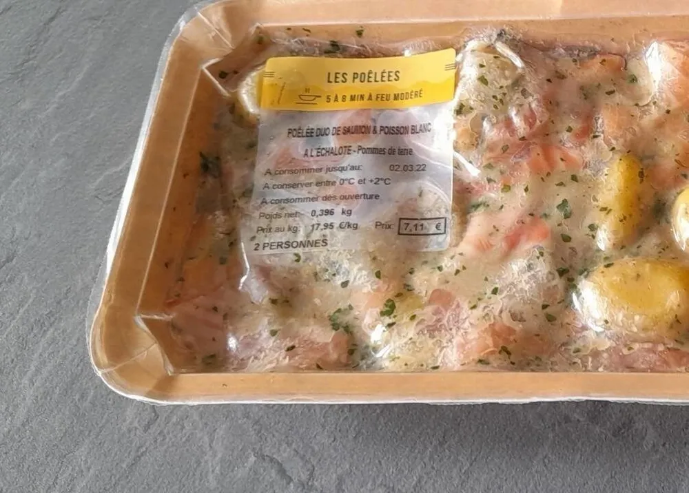 Poêlée duo de saumon et poisson blanc