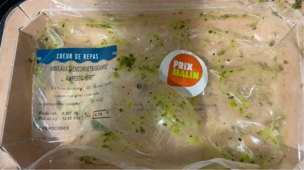 Anneaux d’encornets géants au pesto vert