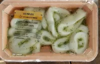 Préparation des anneaux encornet géant