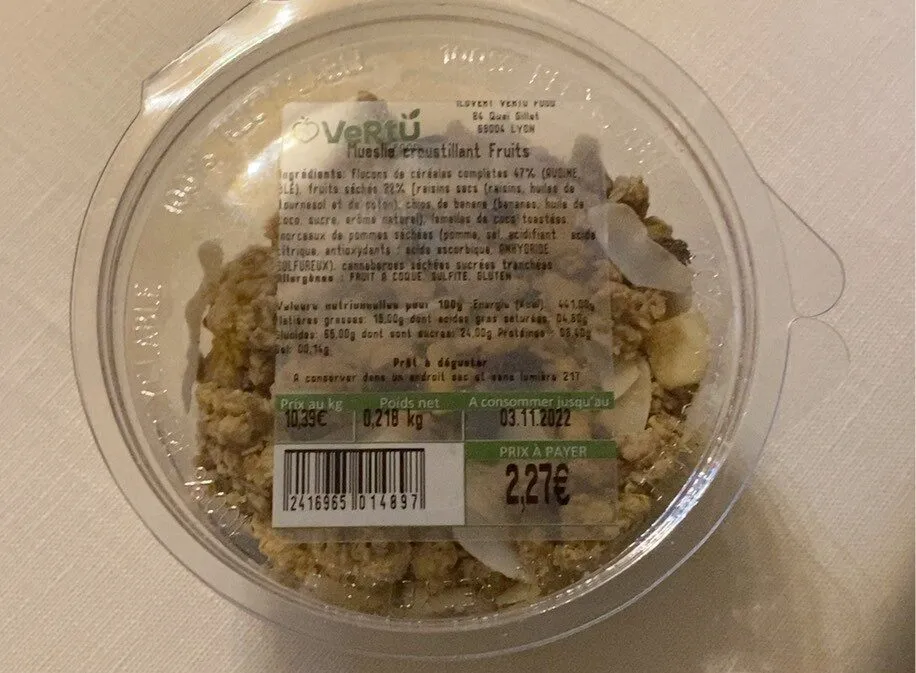 Muesli croustillant Fruits