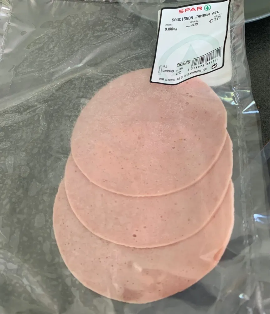 Saucisson jambon ail