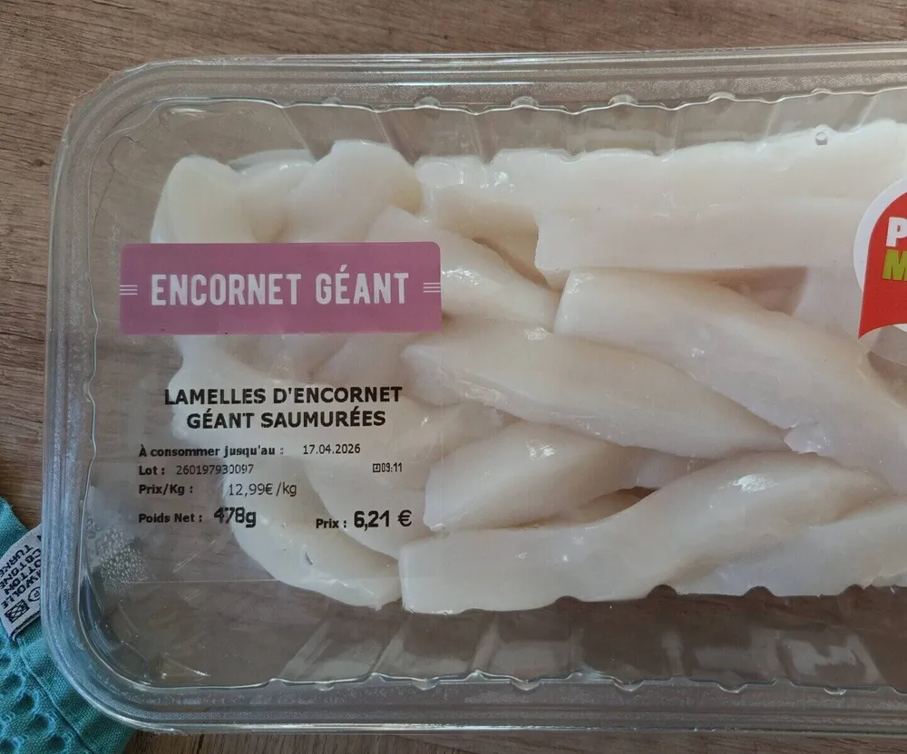 Lamelles d encornet saumurées