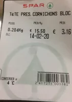 Tête pressée cornichon