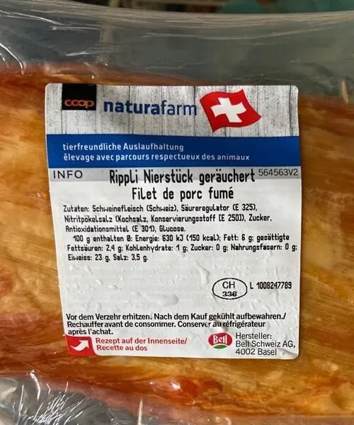 Rippli Nierstück geräuchert
