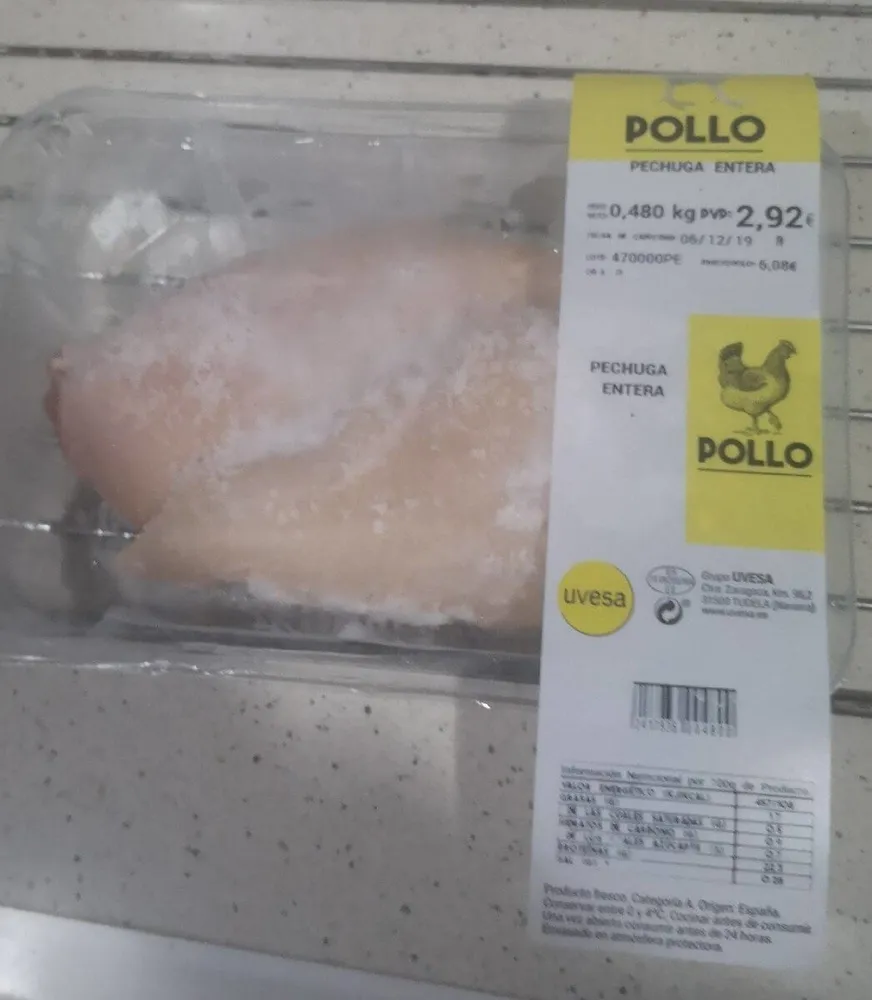 Pechuga de pollo entera