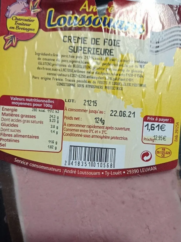 Crème de foie supérieure