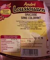 Saucisse sans colorant