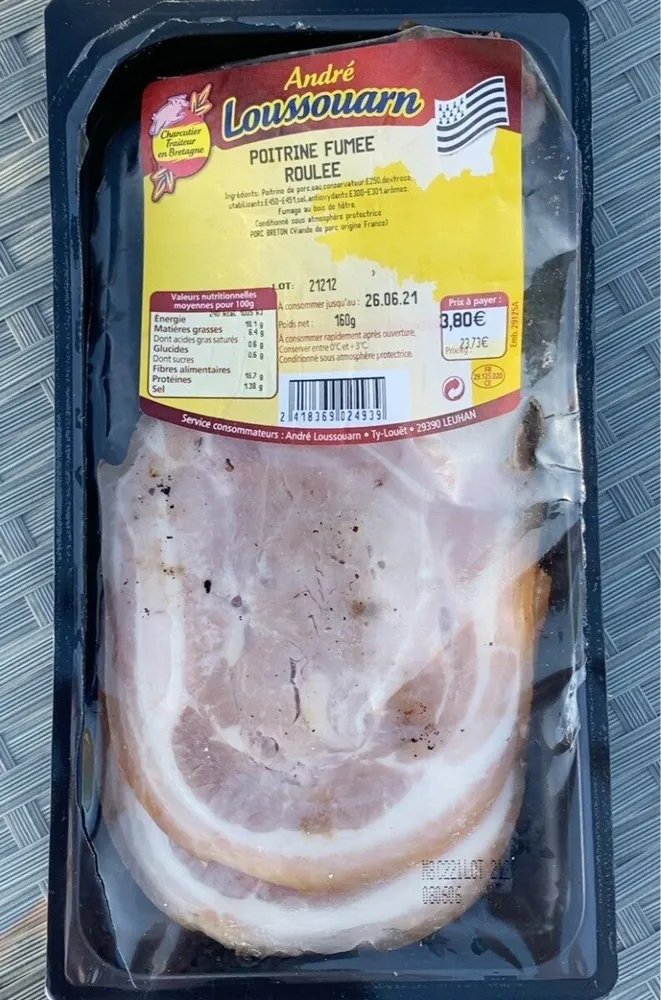 Poitrine Fumée Roulée