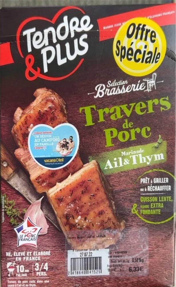 Travers de porc