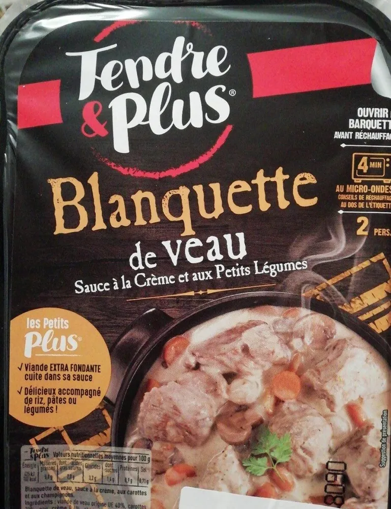 Blanquette de veau à la crème et petits légumes