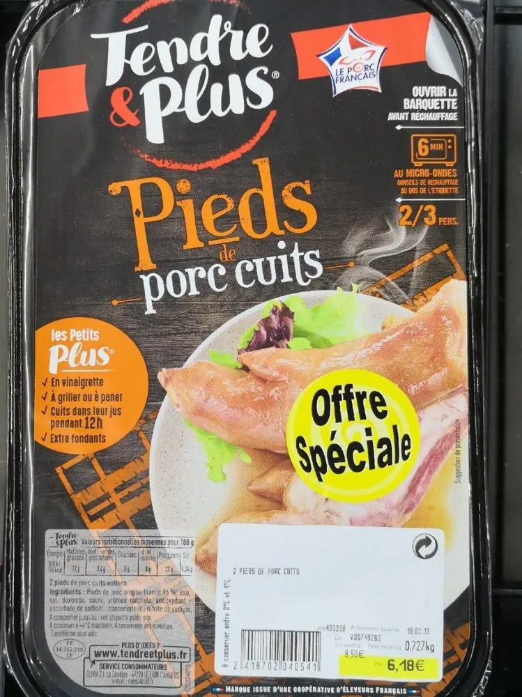 Pied de porc cuits