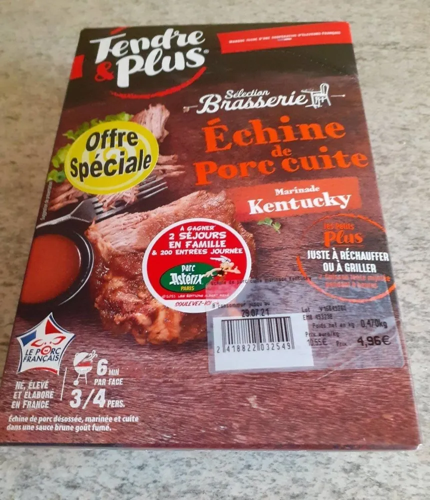 Échine de porc cuite Marinade Kentucky