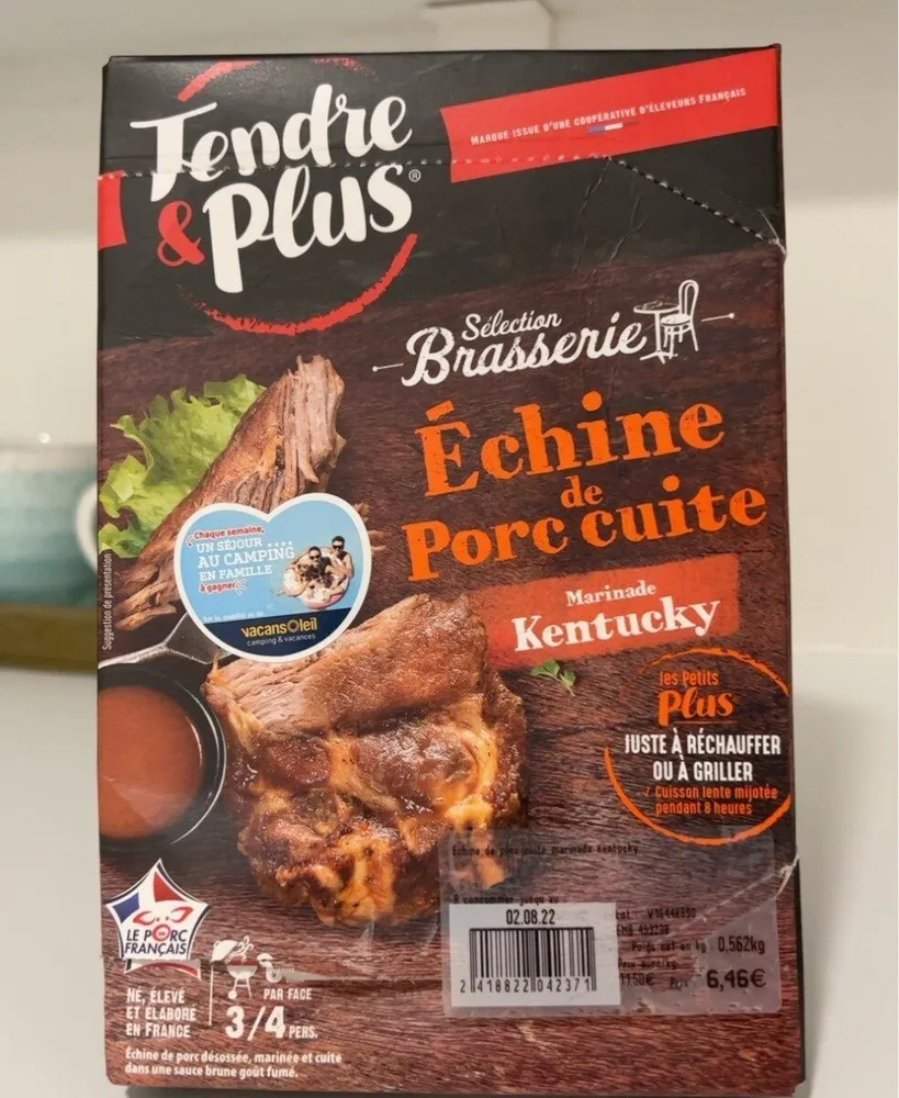 Echine de porc cuite - Marinade Kentucky