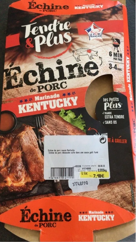 Echine de porc marinade kentucky