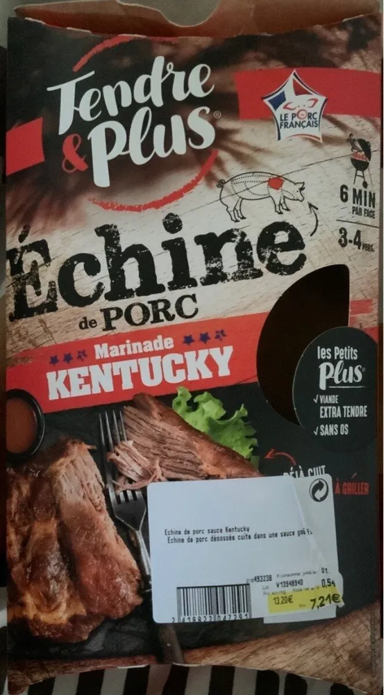 Echîe de porc marinade Kentucky