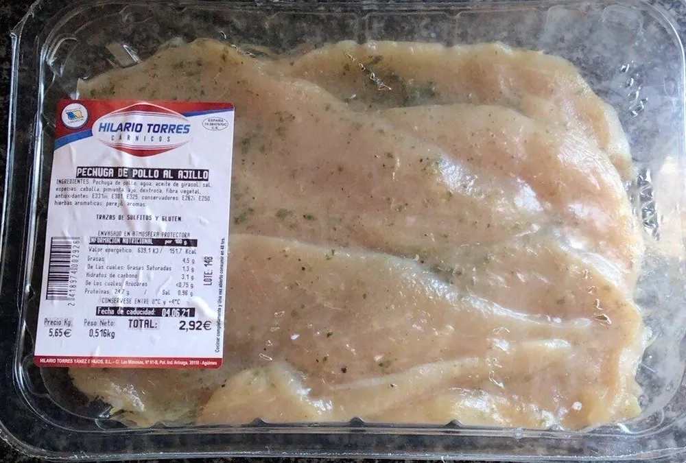 Pechuga de pollo al ajillo