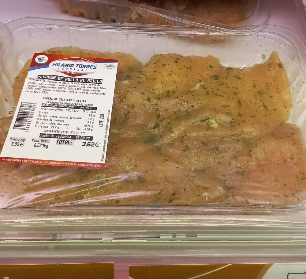 Pechuga de pollo al ajillo