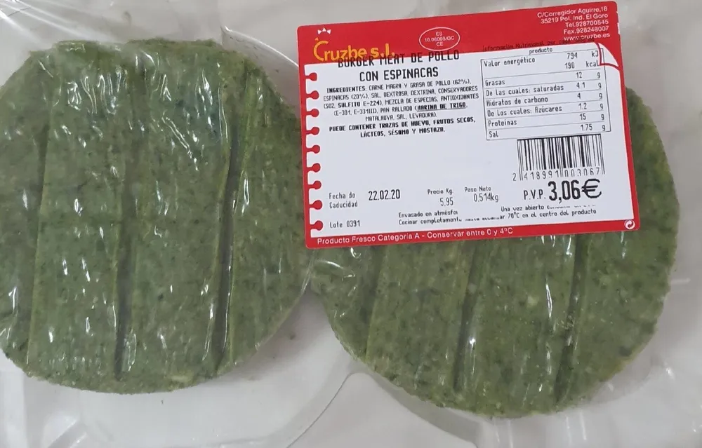 Juegue meta de pollo con espinaca