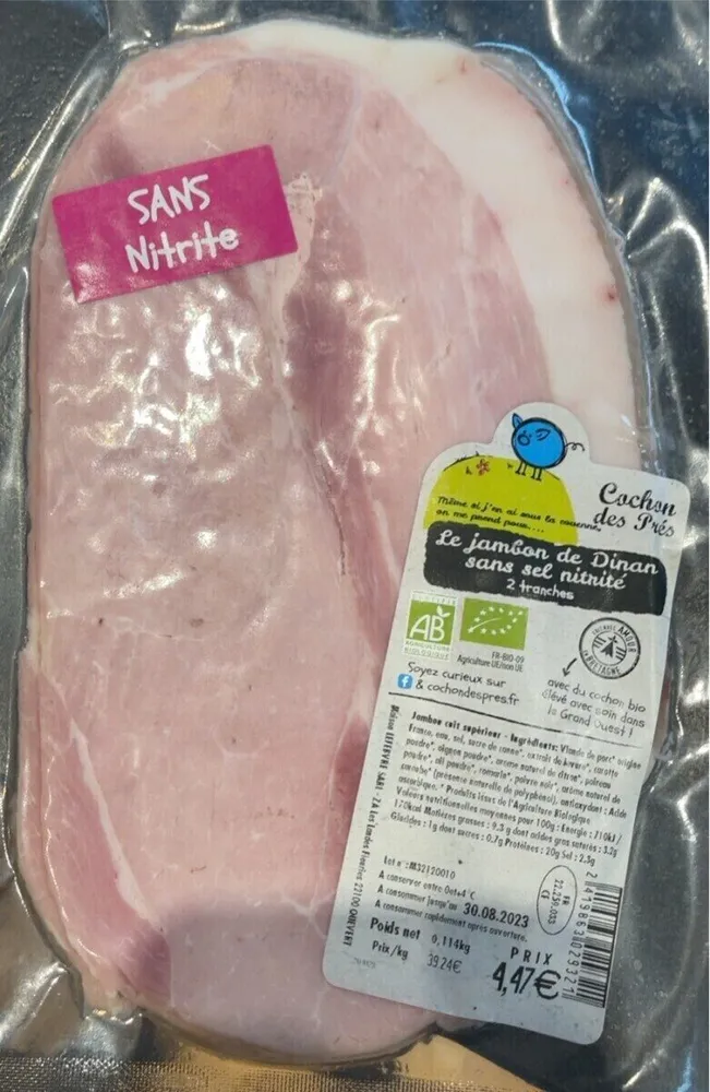 Le jambon de Dinan sans sel nitrité