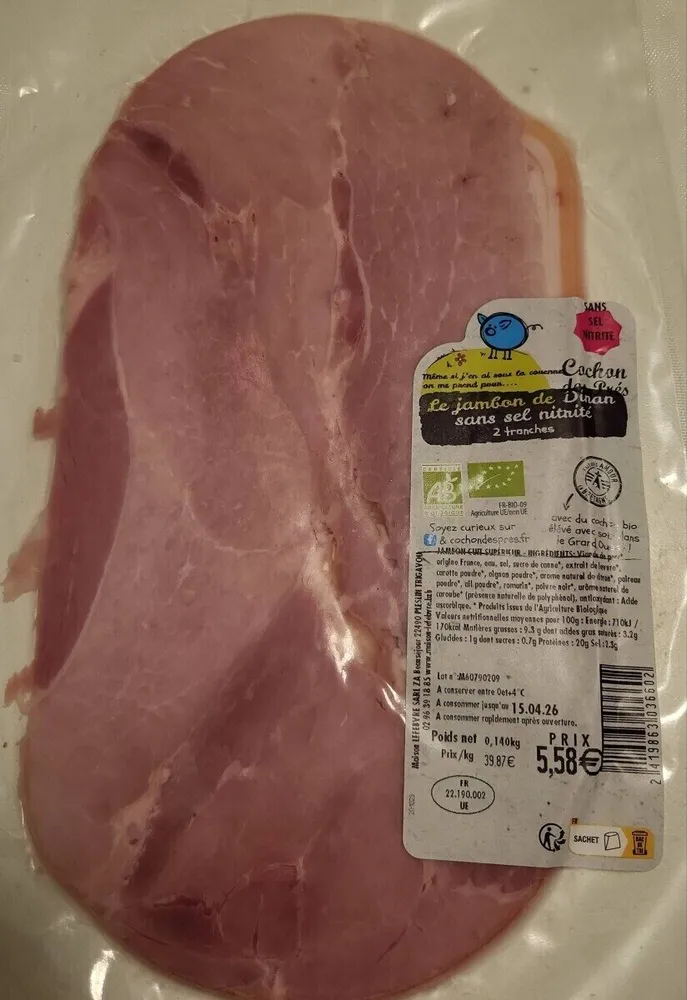 Le jambon de Dinan sans sel nitrité