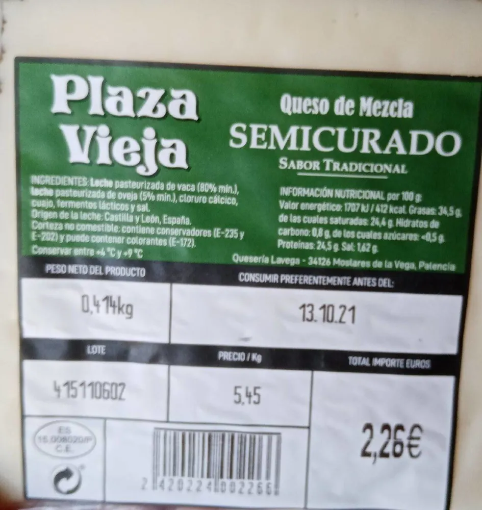 Queso de mezcla semicurado