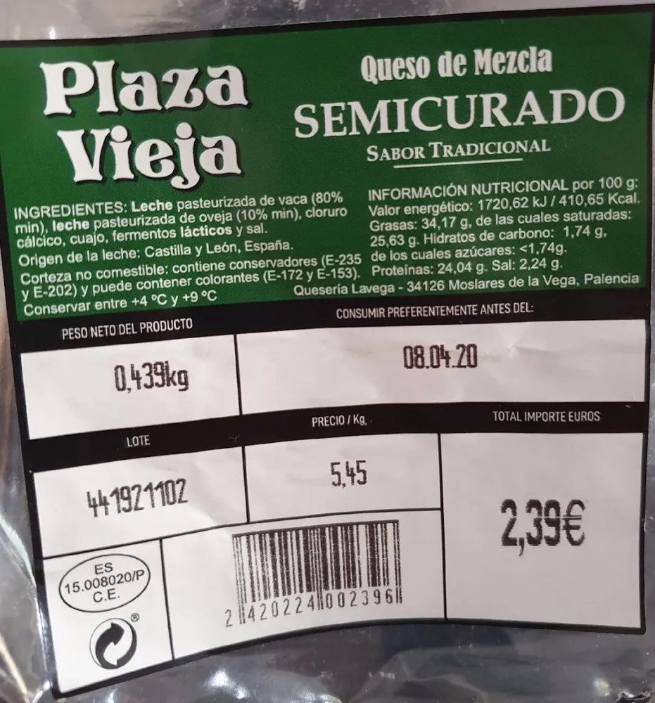 queso mezcla semicurado