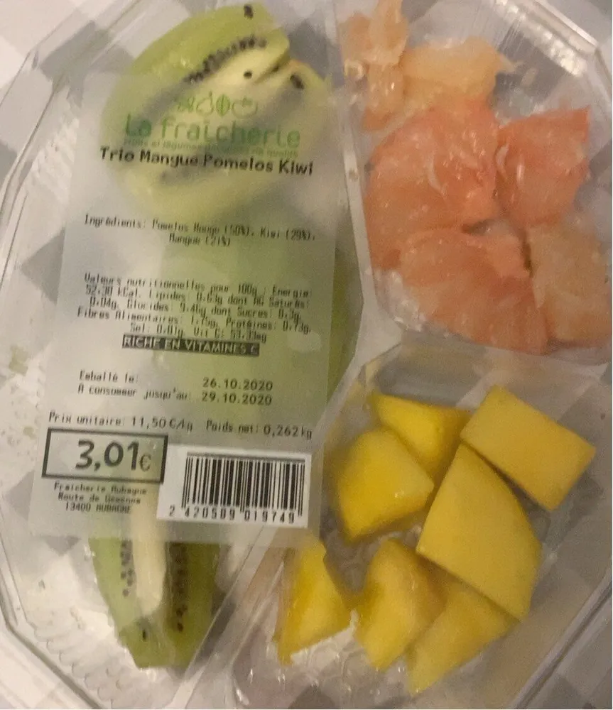 Trio mangue pomelos kiwi