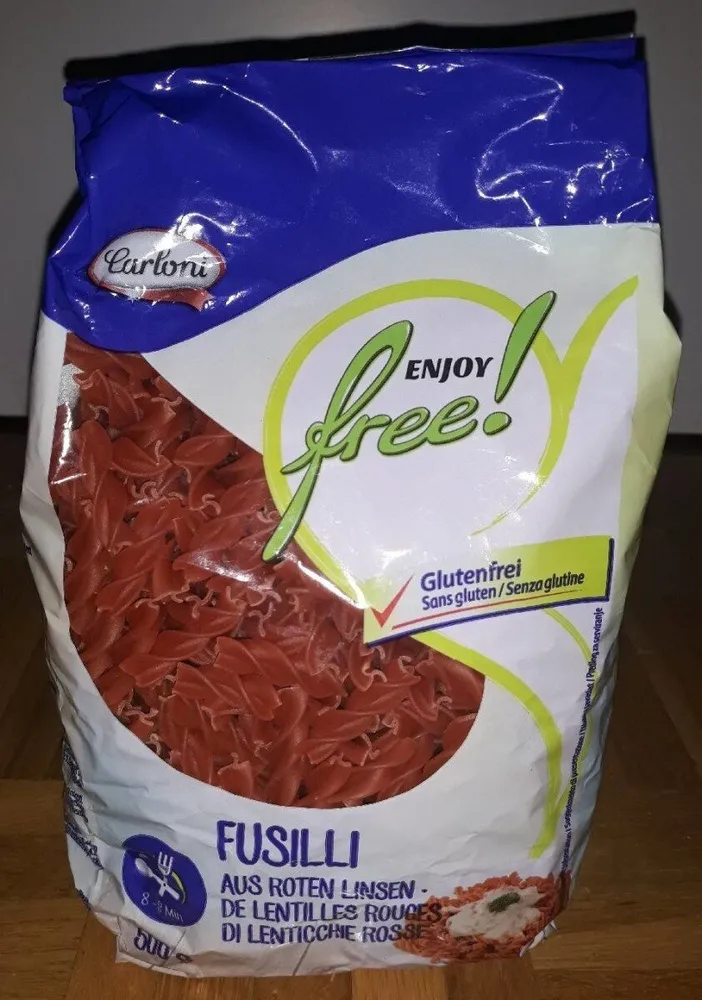 Fusilli de lentilles rouges