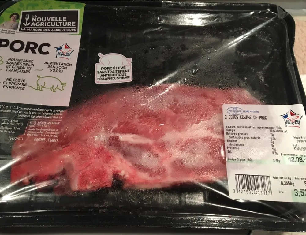 Cote echine de porc