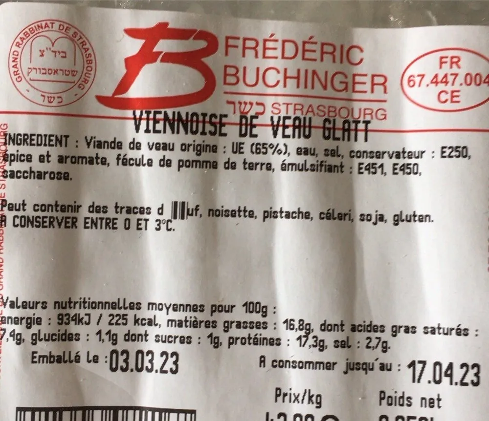 viennoise de veau