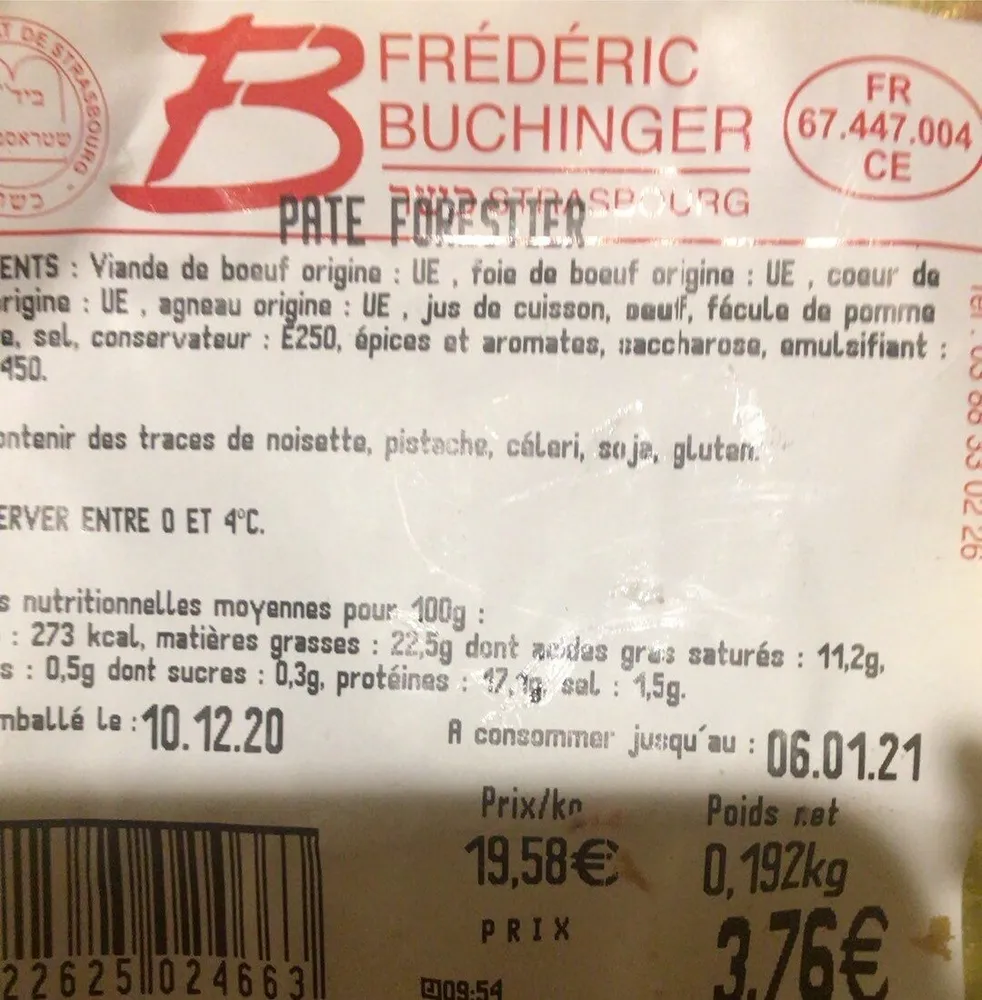 Pate forestier