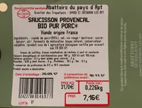 Saucisson provençal bio pur porc