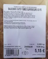 Saucisse cuite fumée supérieure