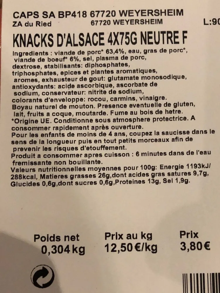 Knacks d'alsace