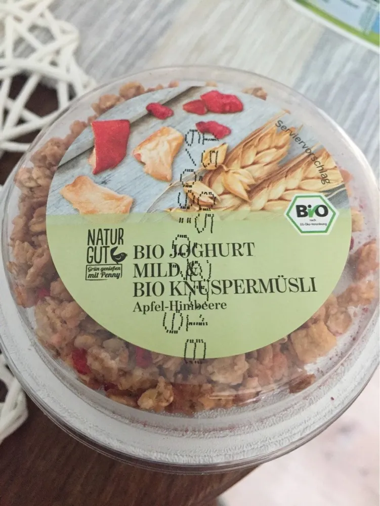 Bio - Joghurt , Apfel-himbeere