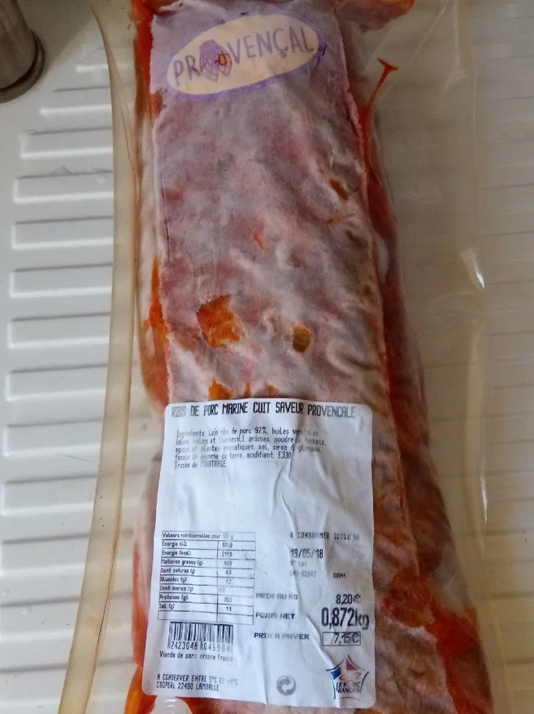 Rib de porc cuit Saveur provençale