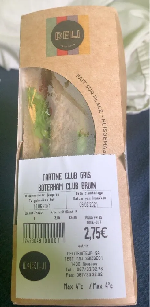 Tartine club gris