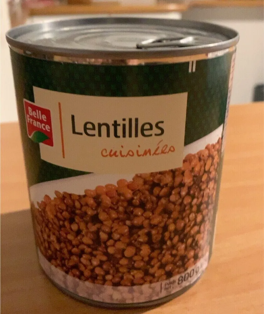 Lentilles cuisinees