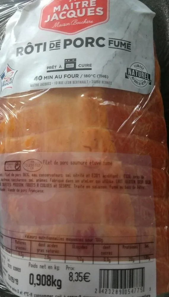 Rôti de porc fumé