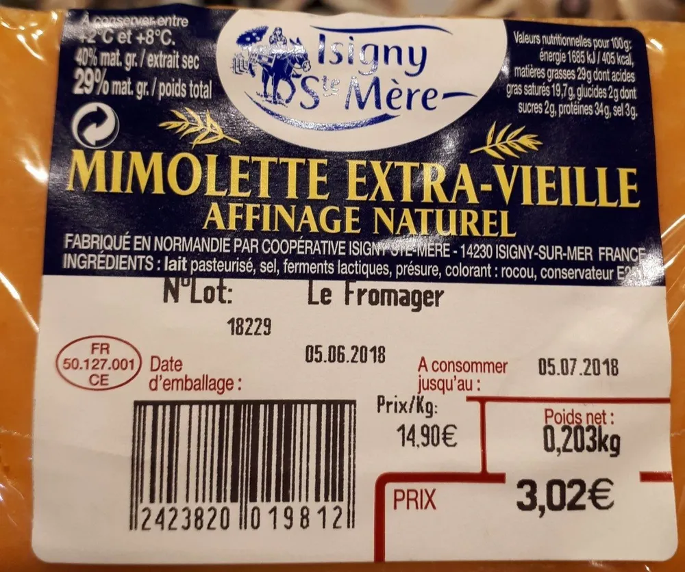 Mimolette extra vieille