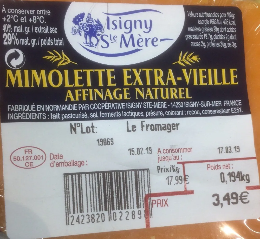 Mimolette extra-vielle affinage naturel