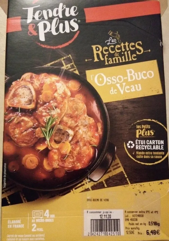 Les recettes de famille, l'Osso-Buco de veau