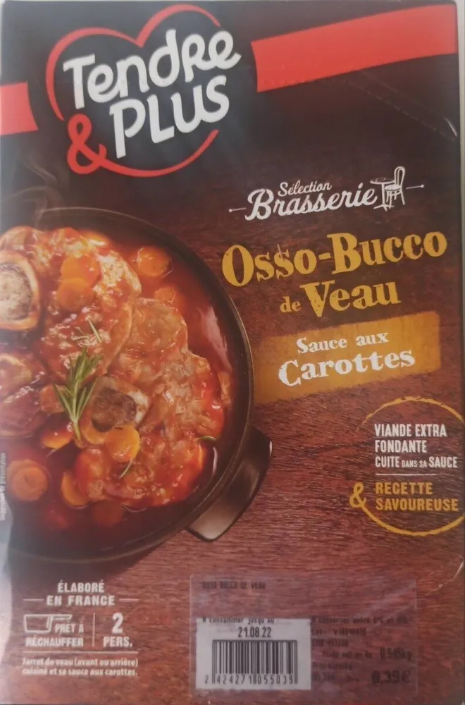 Osso-Bucco de veau sauce aux carotte