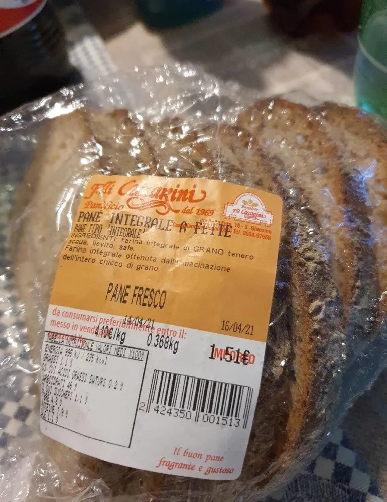 Pane integrale a fette
