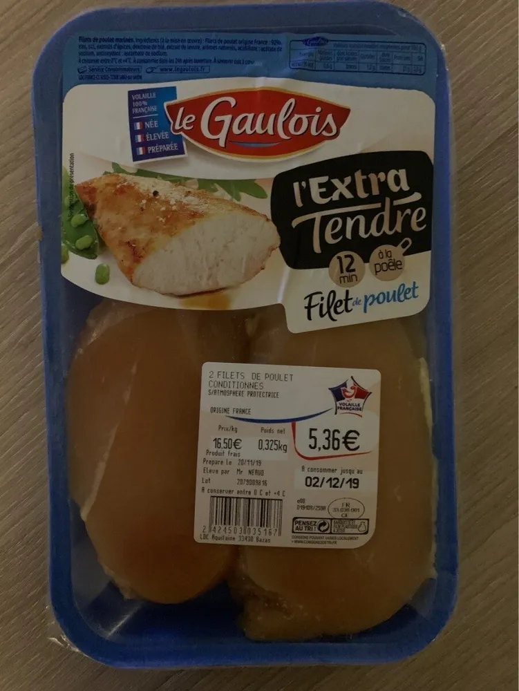 Filet de poulet extra tendre le gaulois