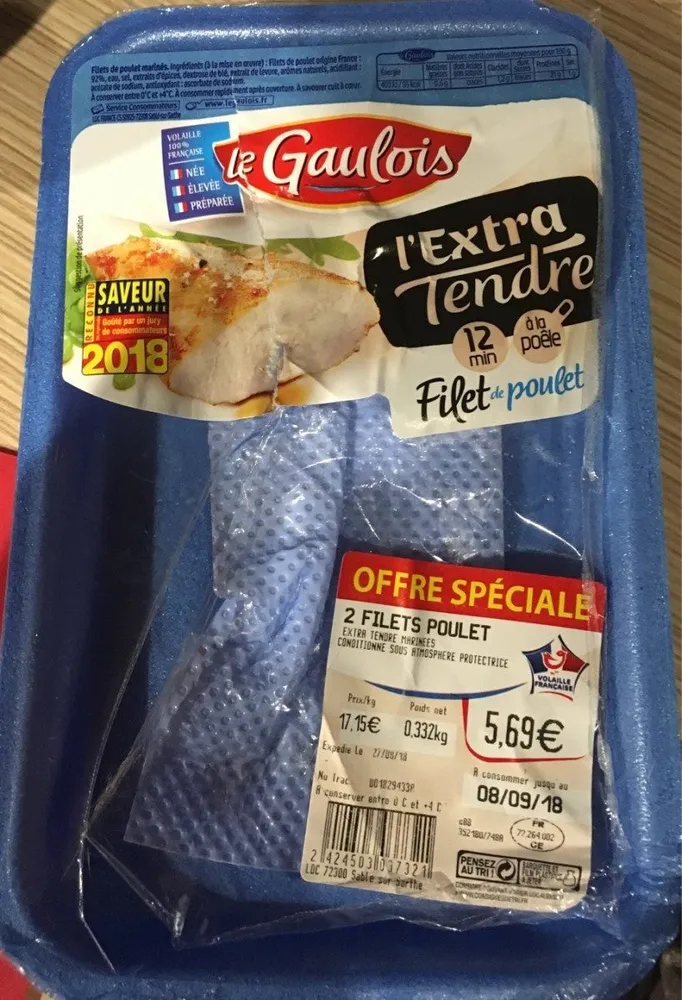 Filets de poulet Extra tendre