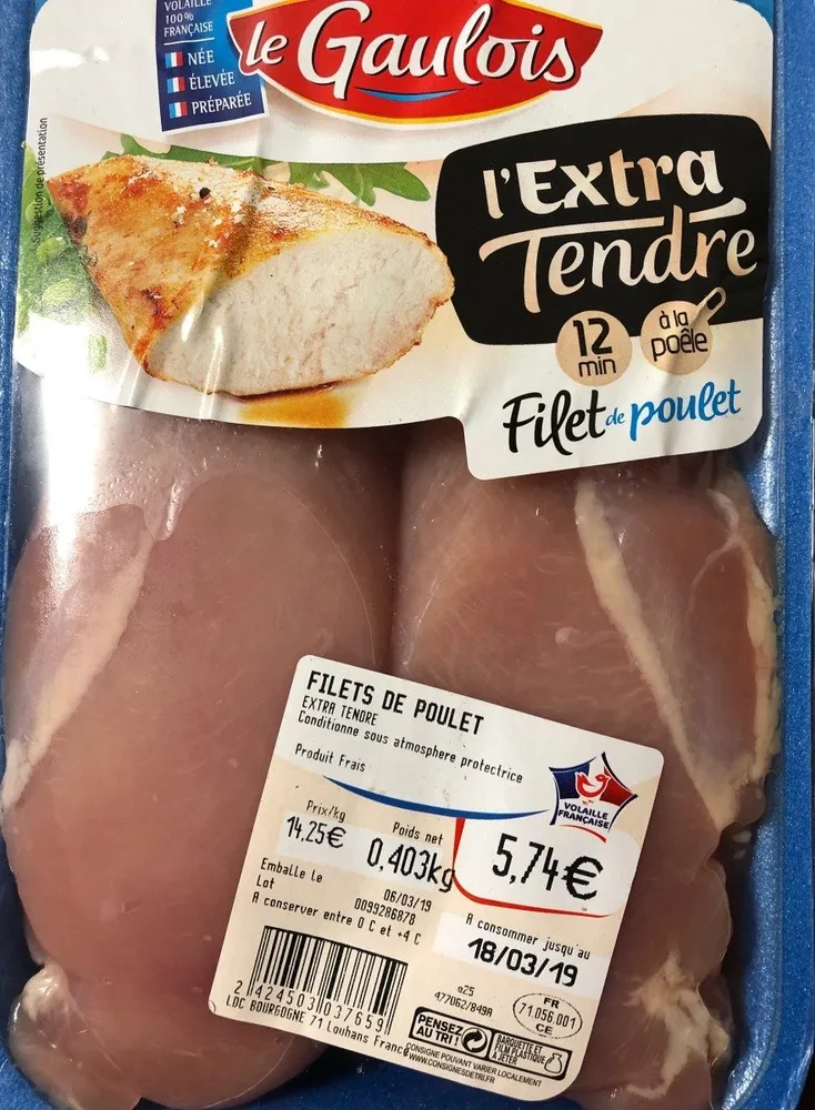 Filet de poulet l'extra tendre