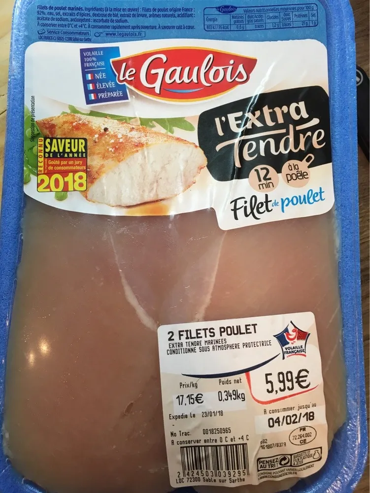 L'extra tendre filet de poulet